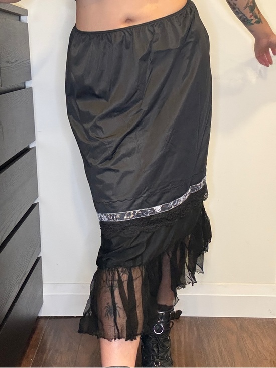 Sears Dresses & Skirts - Vintage Sears Slip Skirt with Lace, Tule and Velvet Detailing